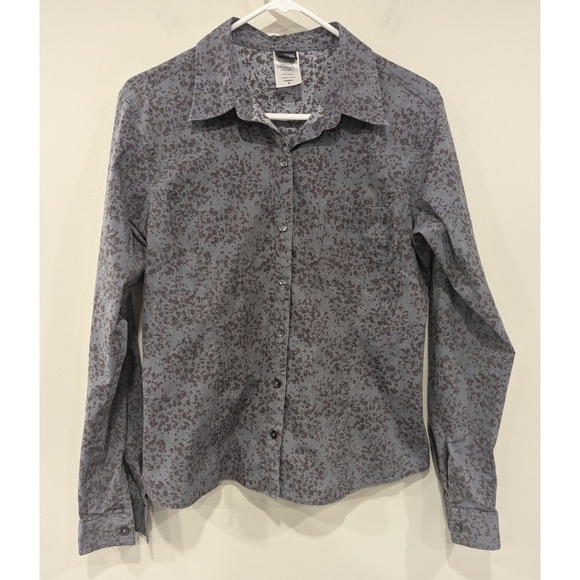 Patagonia Organic Cotton Blend Long Sleeve Floral Button Down Shirt Size 8 - Picture 1 of 7